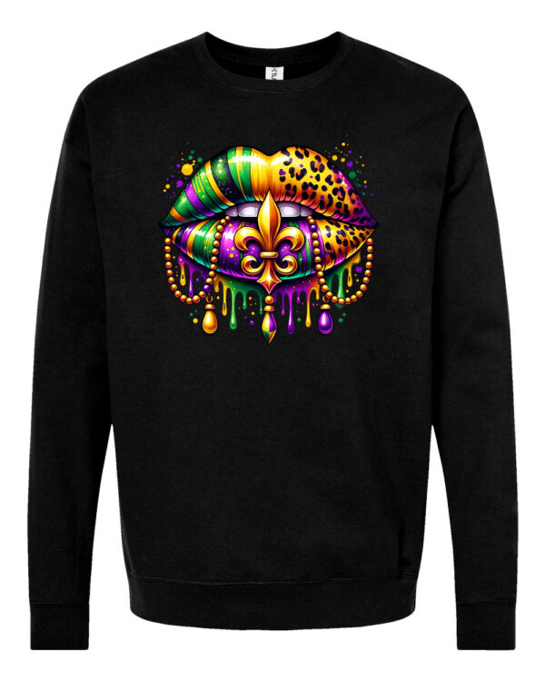 Mardi Gras Lips- Sweatshirt
